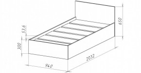 НИЦЦА-13 Кровать 900 с настилом ЛДСП (НЦ.13) в Заводоуковске - zavodoukovsk.ok-mebel.com | фото 3