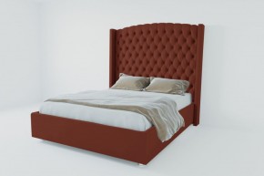 Кровать Берлин ЛЮКС с ПМ 1200 (велюр бордо) в Заводоуковске - zavodoukovsk.ok-mebel.com | фото
