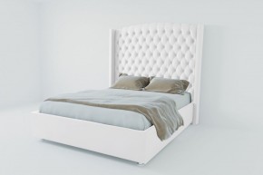 Кровать Берлин ЛЮКС с ПМ 800 (экокожа белая) в Заводоуковске - zavodoukovsk.ok-mebel.com | фото