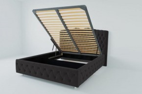 Кровать Нягань с ПМ 1200 (экокожа кольт ч) в Заводоуковске - zavodoukovsk.ok-mebel.com | фото