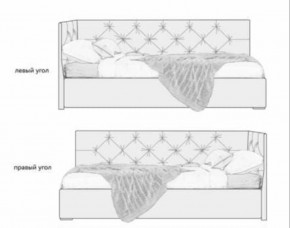 Кровать угловая Лэсли интерьерная +основание (80х200) в Заводоуковске - zavodoukovsk.ok-mebel.com | фото 2