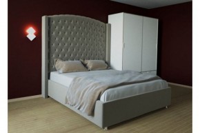 Кровать Версаль ЛЮКС с ПМ 1200 (велюр серый) в Заводоуковске - zavodoukovsk.ok-mebel.com | фото