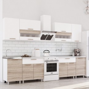 Кухня Айсбери 2.4 м (Белый/Дуб Сонома) в Заводоуковске - zavodoukovsk.ok-mebel.com | фото