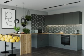Кухня угловая Антрацит 2600х1600 (Стол. 38мм) в Заводоуковске - zavodoukovsk.ok-mebel.com | фото