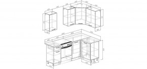 Кухонный гарнитур Антик 2000*1200 (Стол. 26мм) в Заводоуковске - zavodoukovsk.ok-mebel.com | фото 2
