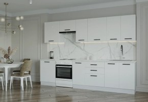 Кухонный гарнитур Белый Глянец 3000 (Стол. 38мм) в Заводоуковске - zavodoukovsk.ok-mebel.com | фото