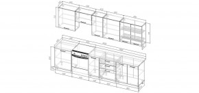 Кухонный гарнитур Каппучино 3000 (Стол. 26мм) в Заводоуковске - zavodoukovsk.ok-mebel.com | фото 2