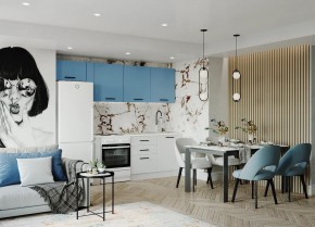 Кухонный гарнитур Капри 2550 (Стол. 26мм) в Заводоуковске - zavodoukovsk.ok-mebel.com | фото