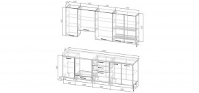 Кухонный гарнитур Меренга 2400 h950 (Стол. 26мм) в Заводоуковске - zavodoukovsk.ok-mebel.com | фото 2