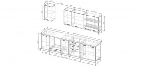 Кухонный гарнитур Санторини 2800 (Стол. 38мм) в Заводоуковске - zavodoukovsk.ok-mebel.com | фото 2
