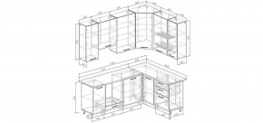 Кухонный гарнитур Старое Дерево 2200*1600 h950 (Стол. 26мм) в Заводоуковске - zavodoukovsk.ok-mebel.com | фото 2