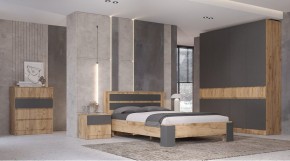 ЛЕНОРА Спальный гарнитур (модульный) графит в Заводоуковске - zavodoukovsk.ok-mebel.com | фото