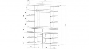 ЛЕНОРА Спальный гарнитур (модульный) графит в Заводоуковске - zavodoukovsk.ok-mebel.com | фото 9