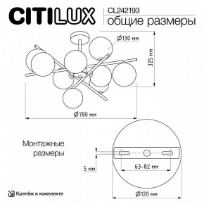 Люстра на штанге Citilux Ronny CL242193 в Заводоуковске - zavodoukovsk.ok-mebel.com | фото 8