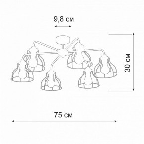 Люстра на штанге Vitaluce V3102 V3102-0/6PL в Заводоуковске - zavodoukovsk.ok-mebel.com | фото 2