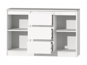 МС "Хилтон" Комод №4 1200 (белый текстурный) в Заводоуковске - zavodoukovsk.ok-mebel.com | фото 3