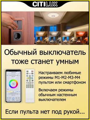 Накладной светильник Citilux Диамант Смарт CL713A30G в Заводоуковске - zavodoukovsk.ok-mebel.com | фото 6