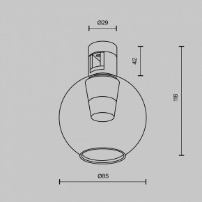 Накладной светильник Maytoni Bubble TR148-1-3W4K-B в Заводоуковске - zavodoukovsk.ok-mebel.com | фото 6