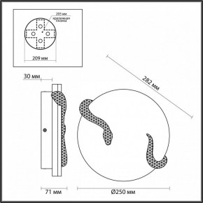 Накладной светильник Odeon Light Snake 7033/10WL в Заводоуковске - zavodoukovsk.ok-mebel.com | фото 4