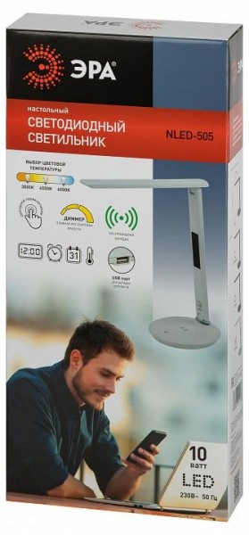 Настольная лампа офисная Эра  NLED-505-10W-W в Заводоуковске - zavodoukovsk.ok-mebel.com | фото 5