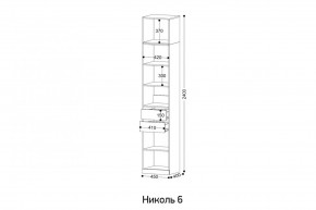 НИКОЛЬ 6 Пенал в Заводоуковске - zavodoukovsk.ok-mebel.com | фото 2