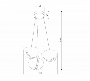 Подвесная люстра Eurosvet Emisfero 50083/3 LED золото в Заводоуковске - zavodoukovsk.ok-mebel.com | фото 6