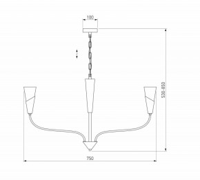 Подвесная люстра Eurosvet Rhyton 60167/6 латунь в Заводоуковске - zavodoukovsk.ok-mebel.com | фото 5
