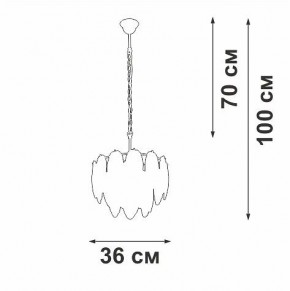 Подвесная люстра Vitaluce V5887 V5887-8/4 в Заводоуковске - zavodoukovsk.ok-mebel.com | фото 4