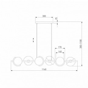 Подвесной светильник Eurosvet Moity 70149/6 черный/латунь Smart в Заводоуковске - zavodoukovsk.ok-mebel.com | фото 3
