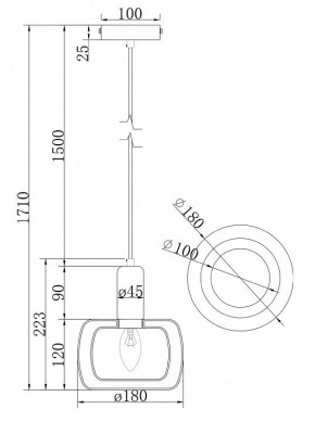 Подвесной светильник Maytoni Vision MOD411PL-01G в Заводоуковске - zavodoukovsk.ok-mebel.com | фото 7