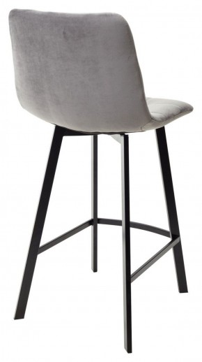 Полубарный стул CHILLI-QB SQUARE светло-серый #26, велюр / черный каркас (H=66cm) М-City в Заводоуковске - zavodoukovsk.ok-mebel.com | фото 4