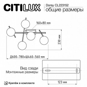 Потолочная люстра Citilux Dorsy CL223152 в Заводоуковске - zavodoukovsk.ok-mebel.com | фото 10