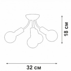 Потолочная люстра Vitaluce V3927 V3927-1/4PL в Заводоуковске - zavodoukovsk.ok-mebel.com | фото 6