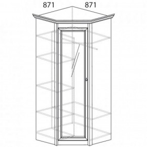 Шкаф угловой №641 "Флоренция" Фасад глухой (угол 871*871) Дуб оксфорд в Заводоуковске - zavodoukovsk.ok-mebel.com | фото 2