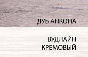 Шкаф 1D, OLIVIA, цвет вудлайн крем/дуб анкона в Заводоуковске - zavodoukovsk.ok-mebel.com | фото 3