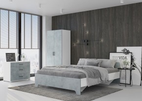Шкаф 2-х створчатый VICTOR (Белый/Бетон) в Заводоуковске - zavodoukovsk.ok-mebel.com | фото 3