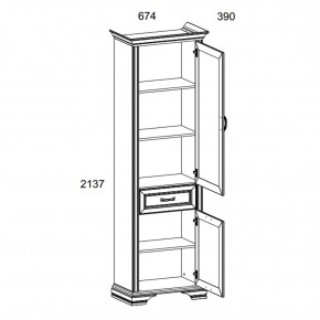 Шкаф 2D1S, MONAKO, цвет Сосна винтаж/дуб анкона в Заводоуковске - zavodoukovsk.ok-mebel.com | фото 3