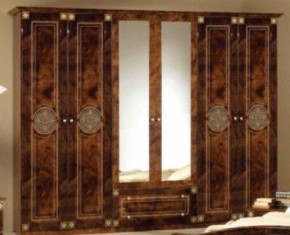 Шкаф 6-и дверный с зеркалами (02.146) Рома (орех) в Заводоуковске - zavodoukovsk.ok-mebel.com | фото 1