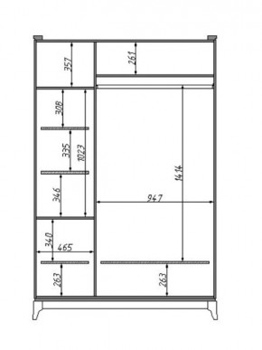 Шкаф для одежды Сабрина (ММ-302-01/03Б) в Заводоуковске - zavodoukovsk.ok-mebel.com | фото 2