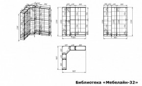 Шкаф книжный Мебелайн-32 в Заводоуковске - zavodoukovsk.ok-mebel.com | фото 3