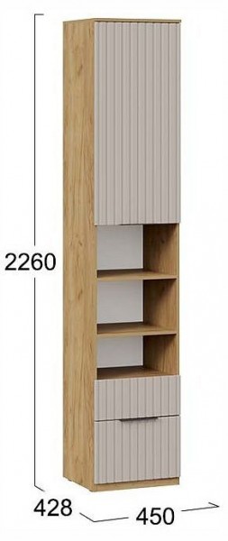 Шкаф комбинированный Хилтон Исп. 2 в Заводоуковске - zavodoukovsk.ok-mebel.com | фото 4