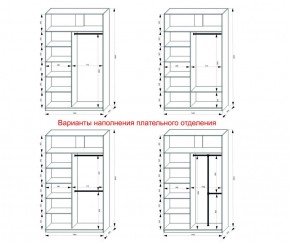 Шкаф-купе 1400 серии SOFT D1+D3+B2+PL1 (2 ящика+1штанга) профиль «Графит» в Заводоуковске - zavodoukovsk.ok-mebel.com | фото 7