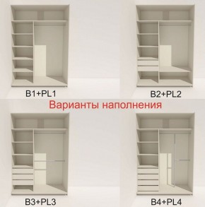 Шкаф-купе 1400 серии SOFT D8+D2+B2+PL4 (2 ящика+F обр.штанга) профиль «Графит» в Заводоуковске - zavodoukovsk.ok-mebel.com | фото 6