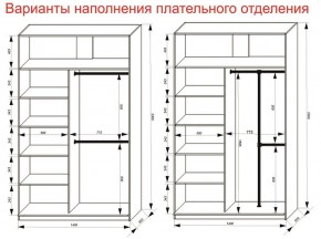 Шкаф-купе 1400 серии SOFT D8+D2+B2+PL4 (2 ящика+F обр.штанга) профиль «Графит» в Заводоуковске - zavodoukovsk.ok-mebel.com | фото 7