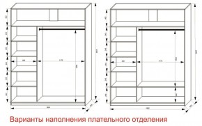 Шкаф-купе 1800 серии SOFT D6+D6+B2+PL3 (2 ящика+2штанги) профиль «Капучино» в Заводоуковске - zavodoukovsk.ok-mebel.com | фото 7