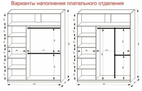 Шкаф-купе 1800 серии SOFT D6+D6+B2+PL3 (2 ящика+2штанги) профиль «Капучино» в Заводоуковске - zavodoukovsk.ok-mebel.com | фото 8