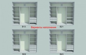 Шкаф-купе 2250 серии SILVER S4+S1+S4 B22+PL4 (по 2 ящика лев/прав+F обр.штанга) профиль «Серебро» в Заводоуковске - zavodoukovsk.ok-mebel.com | фото 5