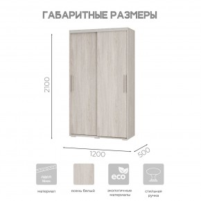 Шкаф-купе ШКК-11 (ясень белый) в Заводоуковске - zavodoukovsk.ok-mebel.com | фото 7