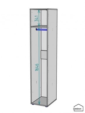 Шкаф Linnea MHR-1 2050х400х510 (Белый-М 11.1.1) в Заводоуковске - zavodoukovsk.ok-mebel.com | фото 3