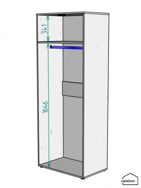 Шкаф Linnea MHR-2PO 2050х800х510 (Белый-М 11.1.1) в Заводоуковске - zavodoukovsk.ok-mebel.com | фото 3